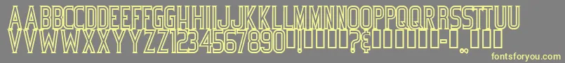 Bicycle Font – Yellow Fonts on Gray Background