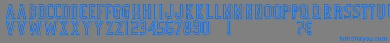 BicycleFancy Font – Blue Fonts on Gray Background