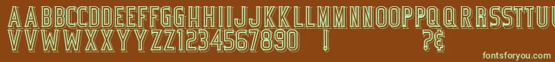 BicycleFancy Font – Green Fonts on Brown Background