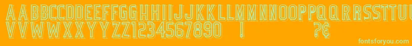 BicycleFancy Font – Green Fonts on Orange Background
