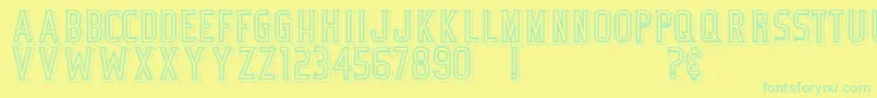 BicycleFancy Font – Green Fonts on Yellow Background
