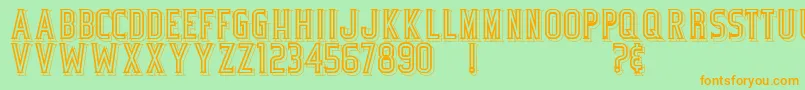 BicycleFancy Font – Orange Fonts on Green Background