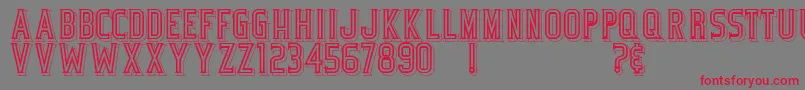 BicycleFancy Font – Red Fonts on Gray Background
