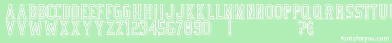 BicycleFancy Font – White Fonts on Green Background