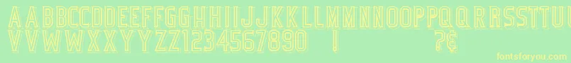 BicycleFancy Font – Yellow Fonts on Green Background