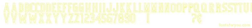 Czcionka BicycleFancy – żółte czcionki