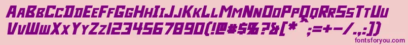 Bidan Bold Italic Font – Purple Fonts on Pink Background