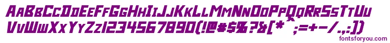 Bidan Bold Italic-fontti – violetit fontit valkoisella taustalla