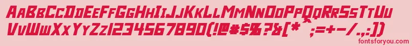More about Bidan Bold Italic Font Bidan Bold Italic Font – Red Fonts on Pink Background