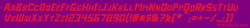 Шрифт Bidan Bold Italic – красные шрифты на фиолетовом фоне