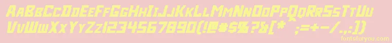 Bidan Bold Italic Font – Yellow Fonts on Pink Background