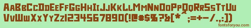 Bidan Bold Font – Brown Fonts on Green Background