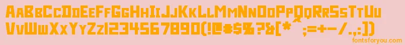 Bidan Bold Font – Orange Fonts on Pink Background