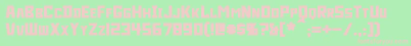 Bidan Bold Font – Pink Fonts on Green Background
