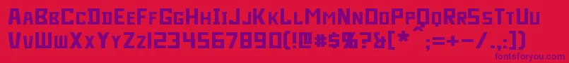 Bidan Font – Purple Fonts on Red Background