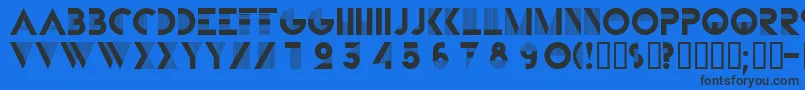 BIFUR    Font – Black Fonts on Blue Background