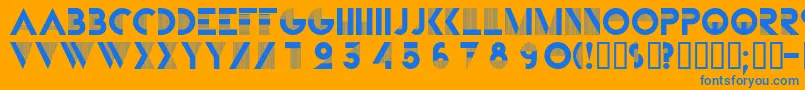 フォントBIFUR    – オレンジの背景に青い文字