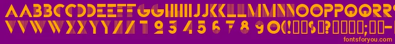 BIFUR    Font – Orange Fonts on Purple Background