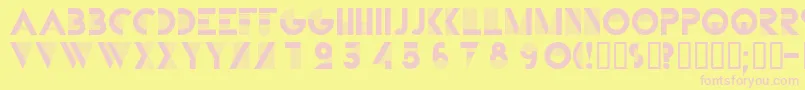 BIFUR    Font – Pink Fonts on Yellow Background