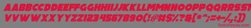 Big Black Bear Italic Font – Red Fonts on Gray Background