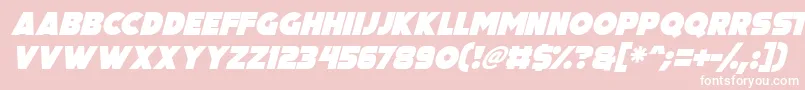 Police Big Black Bear Italic – polices blanches sur fond rose