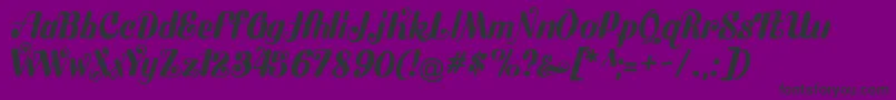 Flubby Font – Black Fonts on Purple Background