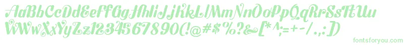 Flubby Font – Green Fonts on White Background