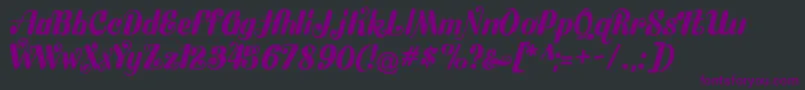 Шрифт Flubby – фиолетовые шрифты на чёрном фоне
