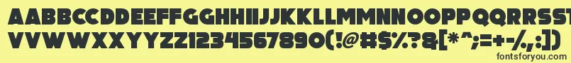Big Black Bear Font – Black Fonts on Yellow Background