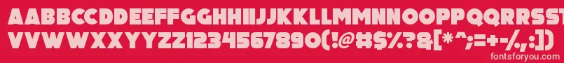 Big Black Bear Font – Pink Fonts on Red Background