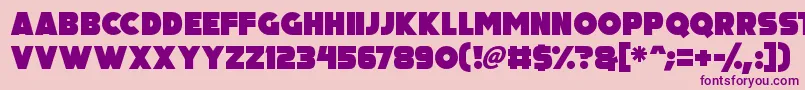 Big Black Bear Font – Purple Fonts on Pink Background