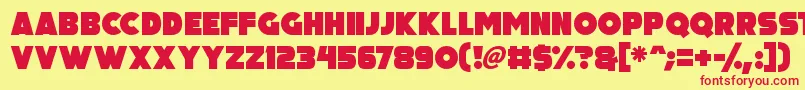 Big Black Bear Font – Red Fonts on Yellow Background