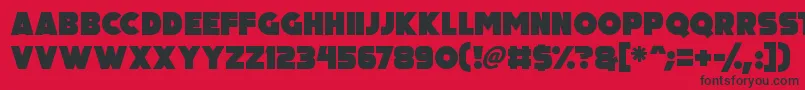 Big Black Bear Font – Black Fonts on Red Background