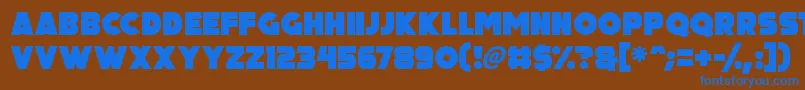 Шрифт Big Black Bear – синие шрифты на коричневом фоне