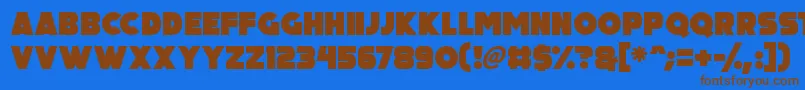 Big Black Bear Font – Brown Fonts on Blue Background