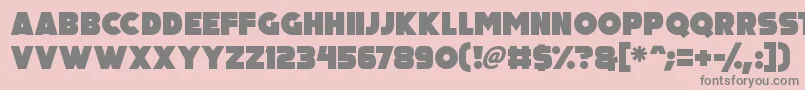 Big Black Bear Font – Gray Fonts on Pink Background