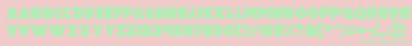 Big Black Bear Font – Green Fonts on Pink Background