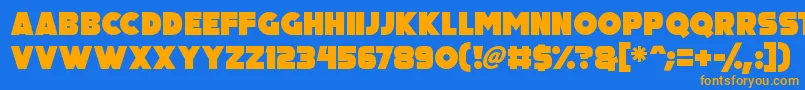 Big Black Bear Font – Orange Fonts on Blue Background