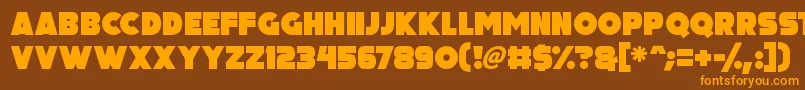 Big Black Bear Font – Orange Fonts on Brown Background