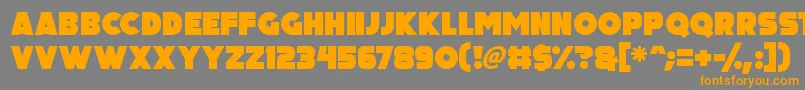 Big Black Bear Font – Orange Fonts on Gray Background