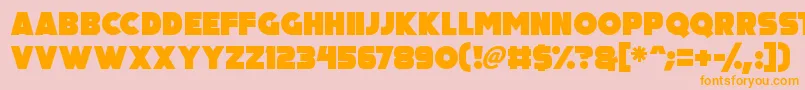 Big Black Bear Font – Orange Fonts on Pink Background