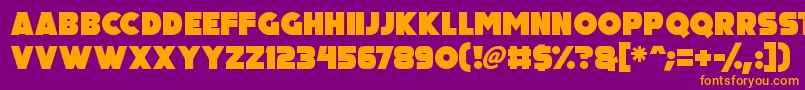 Big Black Bear Font – Orange Fonts on Purple Background