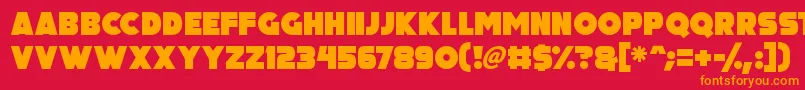 Big Black Bear Font – Orange Fonts on Red Background
