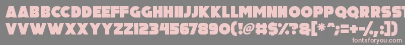 Big Black Bear Font – Pink Fonts on Gray Background