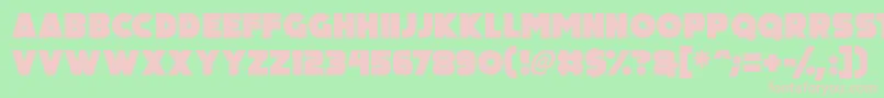 Big Black Bear Font – Pink Fonts on Green Background