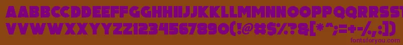 Big Black Bear Font – Purple Fonts on Brown Background