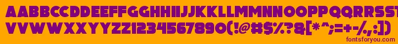 Big Black Bear Font – Purple Fonts on Orange Background