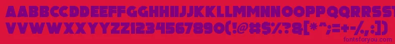 Big Black Bear Font – Purple Fonts on Red Background