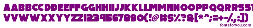 Шрифт Big Black Bear – фиолетовые шрифты на белом фоне