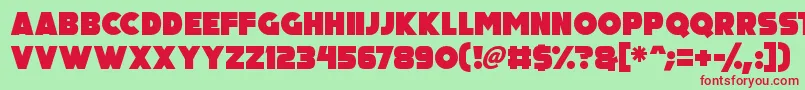 Big Black Bear Font – Red Fonts on Green Background